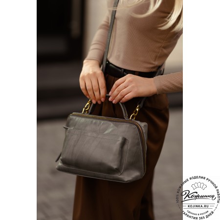 Женская кожаная сумка "Крис" (коньяк)